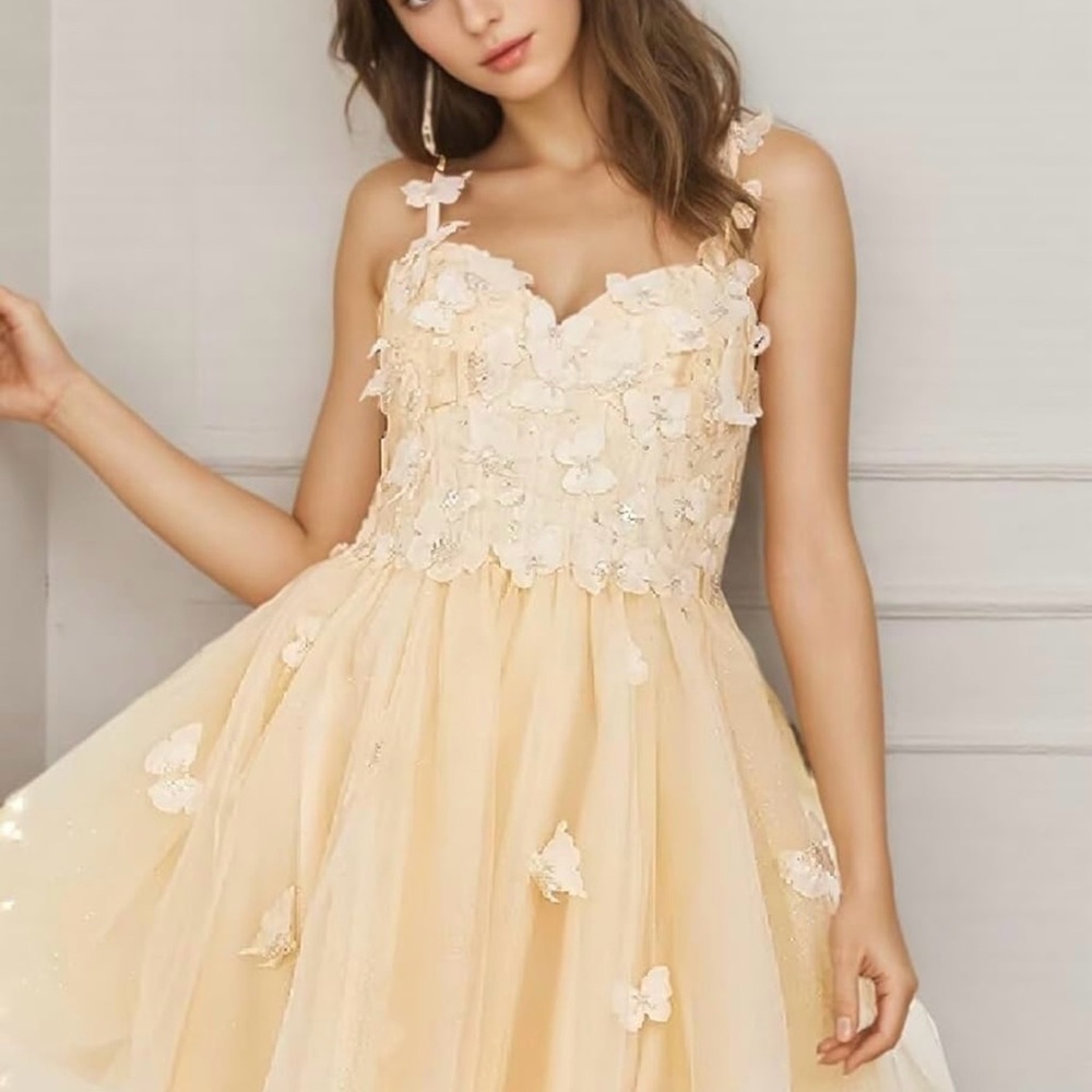 Champagne Floral Dress